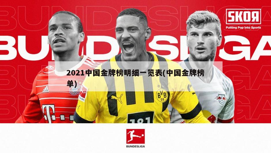 2021中国金牌榜明细一览表(中国金牌榜单)